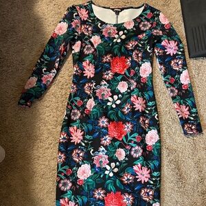 Project RUNWAY Black Floral Long Sleeve Dress